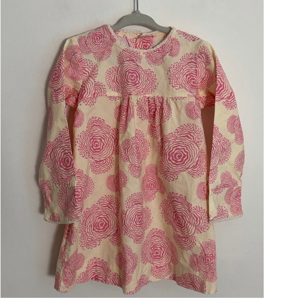 Hannah Kate Long Sleeve Button Back Tunic top/dress Girl's size 4